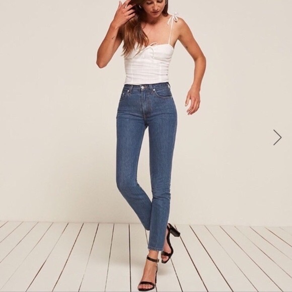 high waisted cigarette jeans